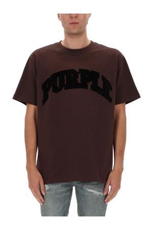 Brown cotton T-shirt PURPLE BRAND | P117HBFP126BLACK